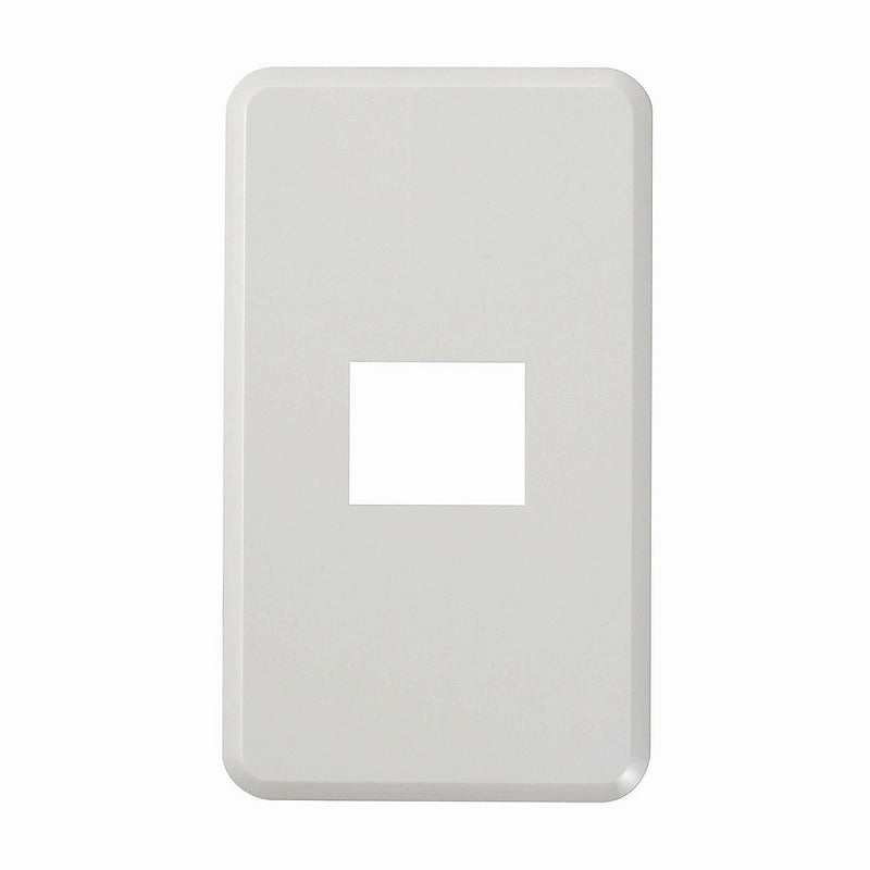 【メール便対応】朝日電器（ELPA）　エレガントプレート 大角形 1口　ホワイト　【品番：PL-E01HN（W）】