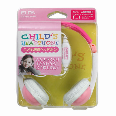 朝日電器（ELPA）　子供用ヘッドホン　ピンク　【品番：RD-KH100（PK）】