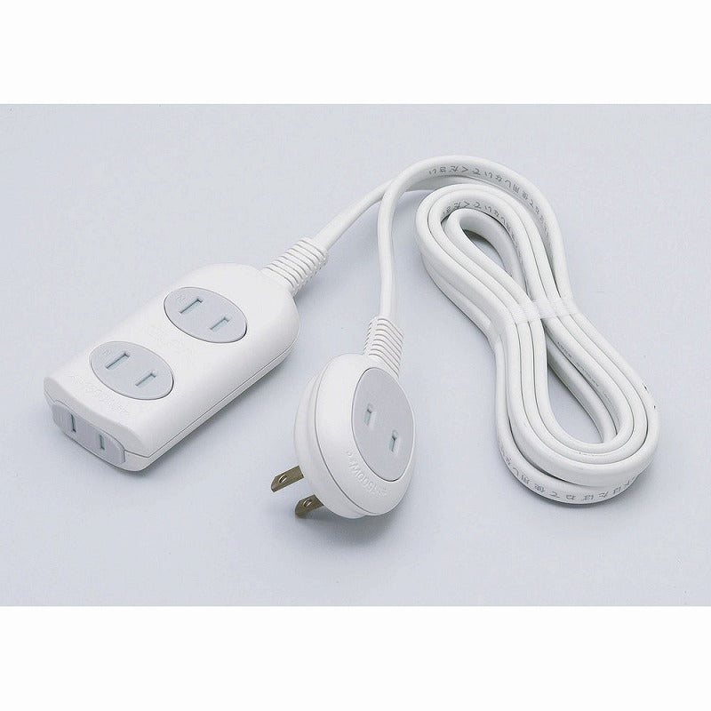 【在庫処分】朝日電器（ELPA）　扉付タップラン 3＋1個口 2m　ホワイト　【品番：WLP-3020B（W）】
