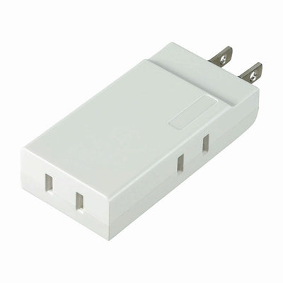 【メール便対応】朝日電器（ELPA）　コンパクトタップ 3個口　ホワイト　【品番：A-CT003B（W）】