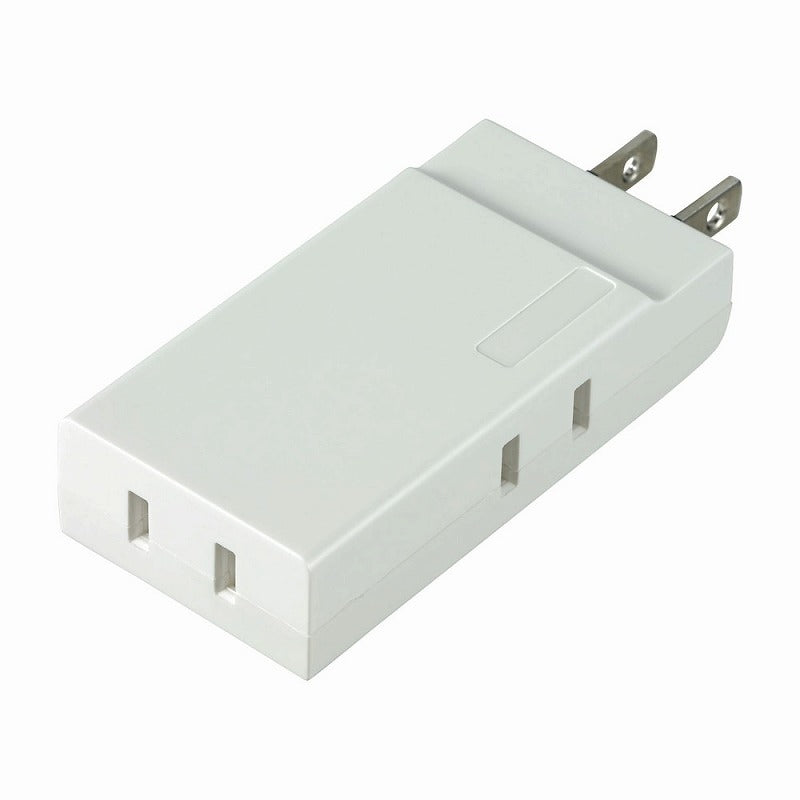 【メール便対応】朝日電器（ELPA）　コンパクトタップ 3個口　ホワイト　【品番：A-CT003B（W）】