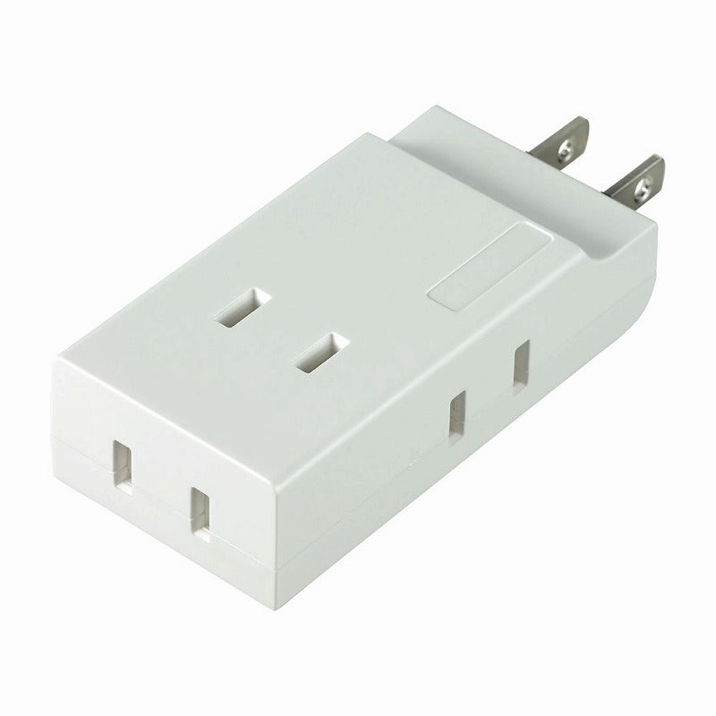 【メール便対応】朝日電器（ELPA）　コンパクトタップ 4個口　ホワイト　【品番：A-CT004B（W）】