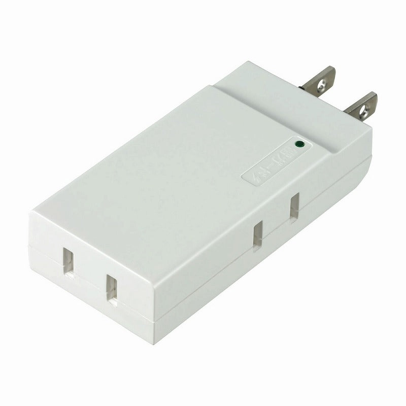 【在庫処分】【メール便対応】朝日電器（ELPA）　コンパクトタップ 雷ガード付 3個口　ホワイト　【品番：A-CT003SB（W）】