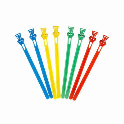 【メール便対応】朝日電器（ELPA）　makimaki カラーリピートタイ 108mm・8本入　【品番：TUH-RT100（AS）】