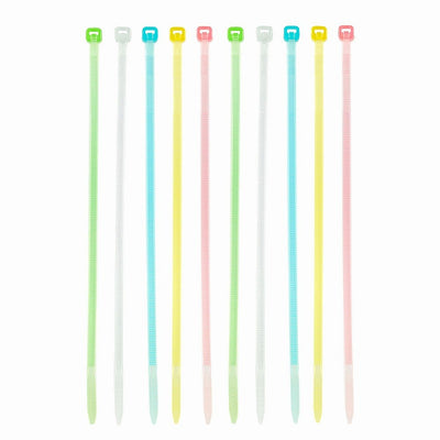 【メール便対応】朝日電器（ELPA）　makimaki スケルトンタイ 150mm・10本入　アソート　【品番：TUH-ST150（AS）】