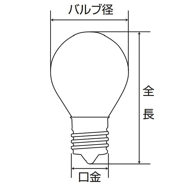 朝日電器（ELPA）　S型ミニ球 25W E17　クリア　【品番：G-20H（C）】