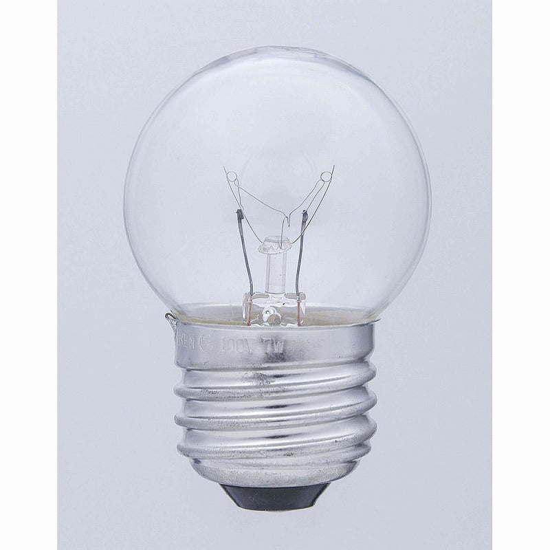 朝日電器（ELPA）　寸丸球 7W E26　クリア　【品番：G-130H（C）】◯