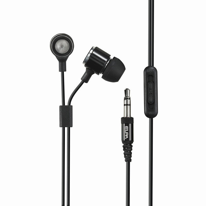 【在庫処分】朝日電器（ELPA）　地デジTV用両耳イヤホン 3m　ブラック　【品番：RD-MV03（BK）】○