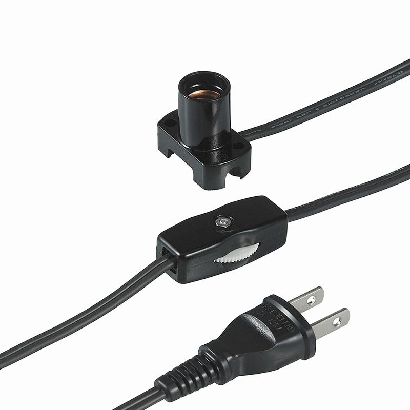朝日電器（ELPA）　コード付ソケット 1.5m　ブラック　【品番：KP-M1215NH（BK）】