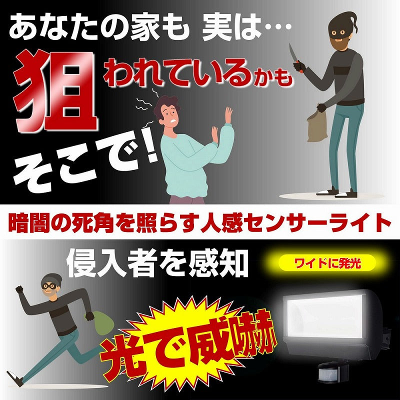 朝日電器（ELPA）　防雨センサーライト（コンセント式）　【品番：ESL-W2801AC】