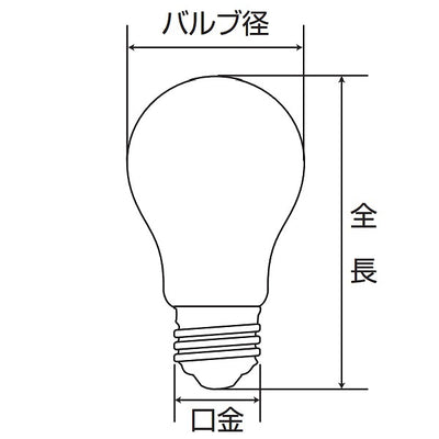 朝日電器（ELPA）　耐振電球 60W E26　クリア　【品番：EVP110V60WA60C】