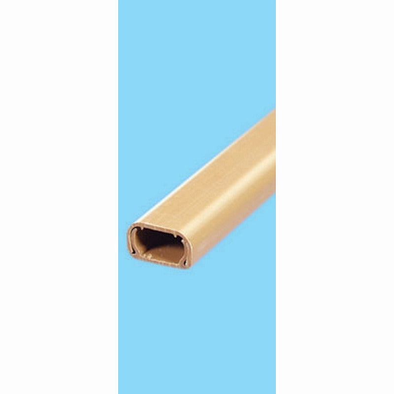 朝日電器（ELPA）　壁用テープ付ABSモール（ヘッダー仕様） 2号 1m　ブラウン　【品番：MH-T21H（BR）】