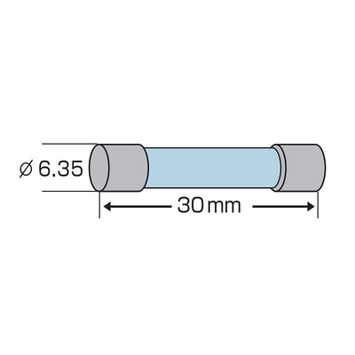 朝日電器（ELPA）　消弧剤入ヒューズ 30mm 250V 15A　【品番：TF-S2015H】