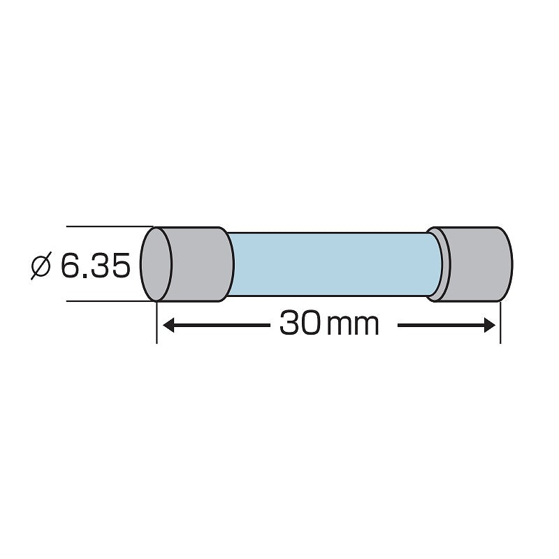 朝日電器（ELPA）　消弧剤入ヒューズ 30mm 250V 15A　【品番：TF-S2015H】