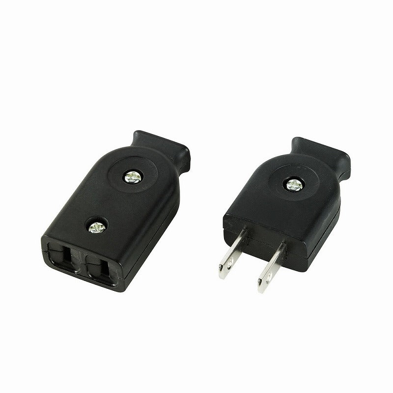 【メール便対応】朝日電器（ELPA）　平形コネクター　ブラック　【品番：A-21H（BK）】