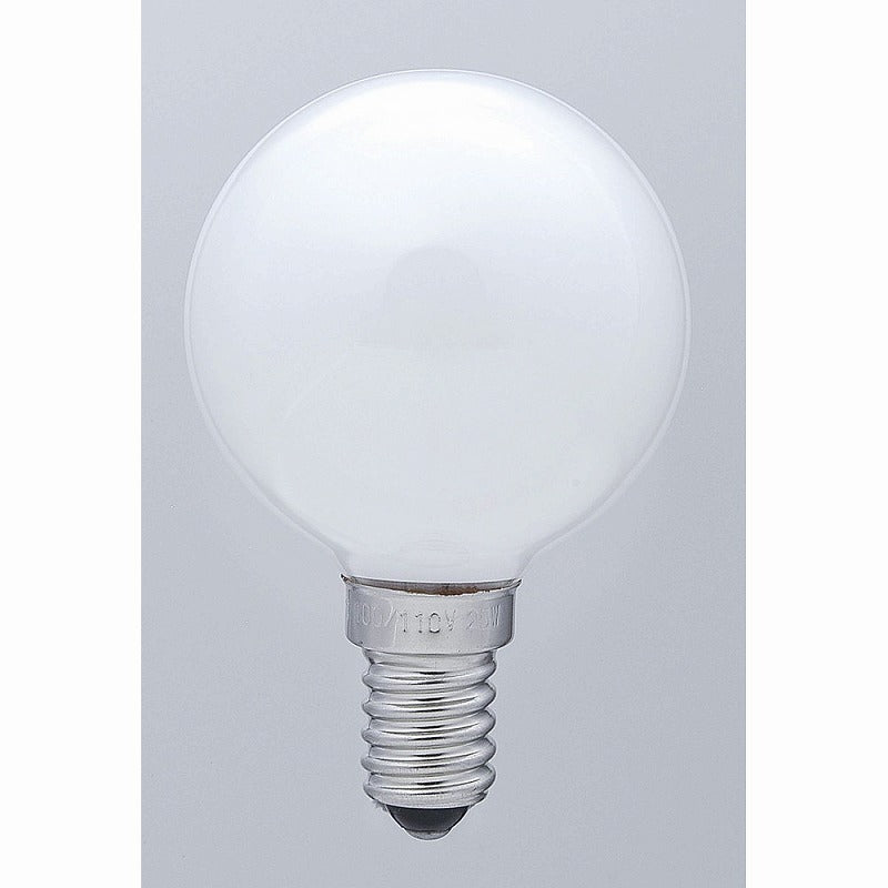 朝日電器（ELPA）　ミニボール球 25W E14　ホワイト　【品番：G-801H（W）】