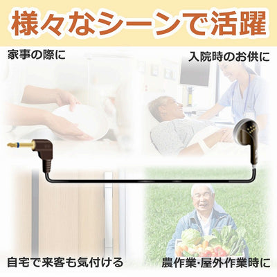 【メール便対応】朝日電器（ELPA）　ラジオ用イヤホン 3.5φL型ミニプラグ　【品番：EH-01】