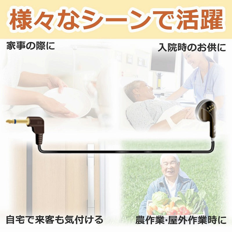 【メール便対応】朝日電器（ELPA）　ラジオ用イヤホン 3.5φL型ミニプラグ　【品番：EH-01】
