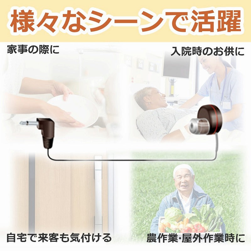 【メール便対応】朝日電器（ELPA）　ラジオ用イヤホン 3.5φL型ミニプラグ　【品番：RE-01L（BK）】