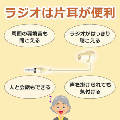 【メール便対応】朝日電器（ELPA）　ラジオ用イヤホン 3.5φミニプラグ　【品番：RE-11（IV）】