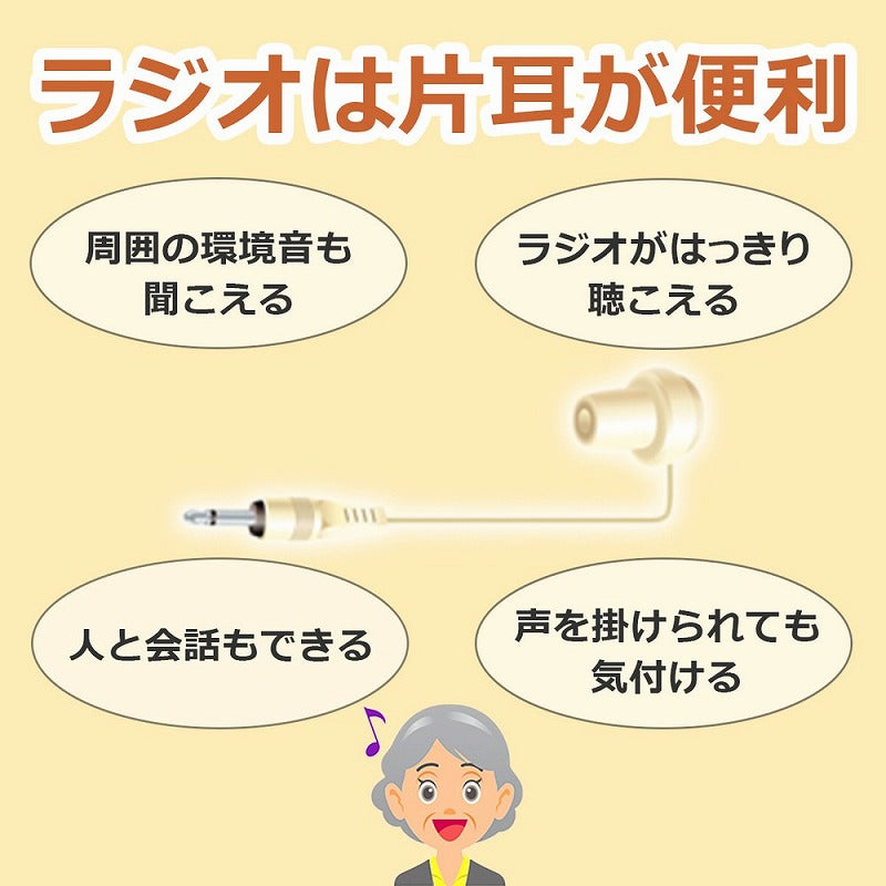 【メール便対応】朝日電器（ELPA）　ラジオ用イヤホン 3.5φミニプラグ　【品番：RE-11（IV）】
