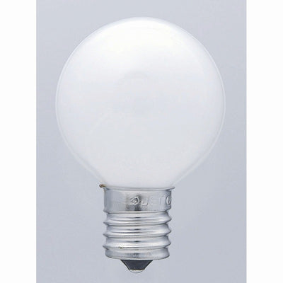 朝日電器（ELPA）　ミニボール球 5W E17　ホワイト　【品番：G-8002H（W）】