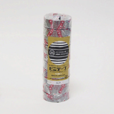 朝日電器（ELPA）　ビニテープ 19mm×10m 10巻入　グレイ　【品番：#101 19X10M 10P/GY】