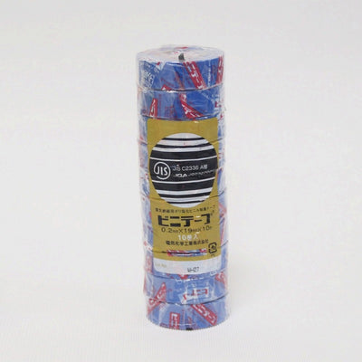 朝日電器（ELPA）　ビニテープ 19mm×10m 10巻入　ブルー　【品番：#101 19X10M 10P/BL】