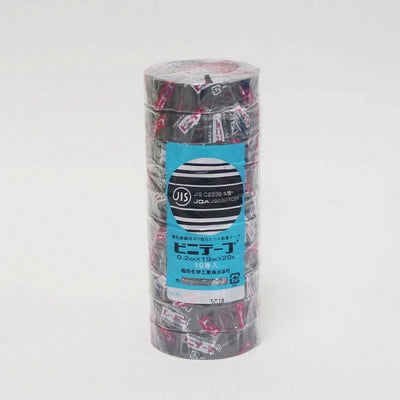 朝日電器（ELPA）　ビニテープ 19mm×20m 10巻入　ブラック　【品番：#101 19X20M 10P/BK】