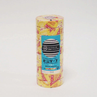 朝日電器（ELPA）　ビニテープ 19mm×20m 10巻入　イエロー　【品番：#101 19X20M 10P/Y】