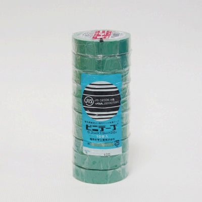 朝日電器（ELPA）　ビニテープ 19mm×20m 10巻入　グリーン　【品番：#101 19X20M 10P/GR】