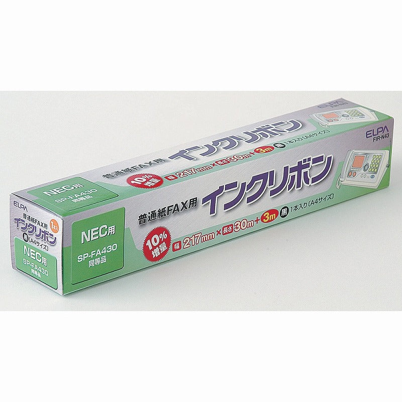 朝日電器（ELPA）　FAXインクリボン（1本入）　【品番：FIR-N43】
