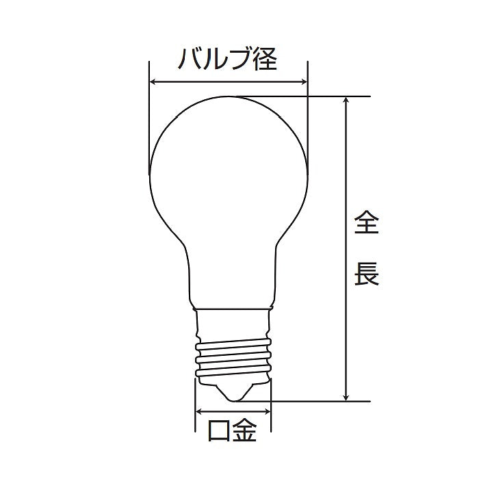 朝日電器（ELPA）　ミニクリプトン球 約10％節約タイプ 110V用 40W E17　ホワイト　【品番：GKP-H36H（W）】