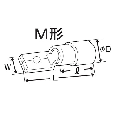 【メール便対応】朝日電器（ELPA）　差込形接続端子 FVDDM5.5-250　【品番：PS-49MH】