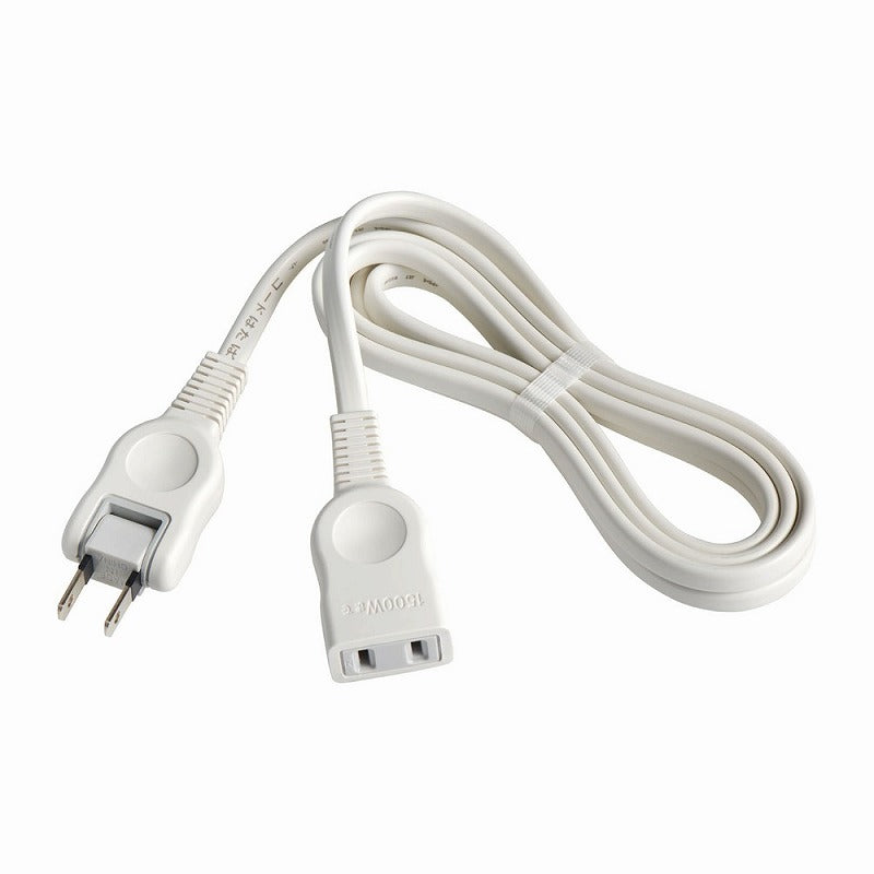 朝日電器（ELPA）　延長コード 2m　ホワイト　【品番：W-1512NB（W）】