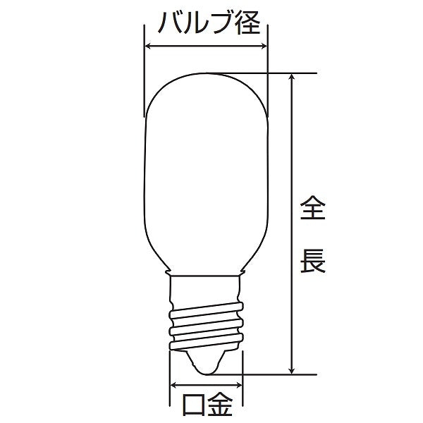朝日電器（ELPA）　ナツメ球 長寿命タイプ 10W E12　ホワイト　【品番：G-L14H（W）】