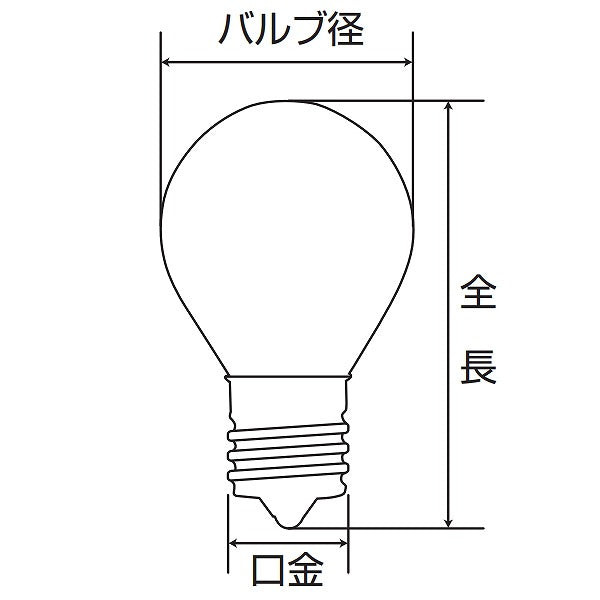 朝日電器（ELPA）　S型ミニ球 長寿命タイプ 10W E17　クリア　【品番：G-L8026H（C）】