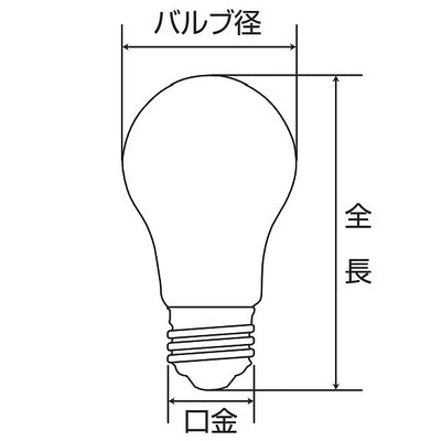 朝日電器（ELPA）　シリカ電球 長寿命タイプ 60形 E26　ホワイト　【品番：LW100V57W-W】