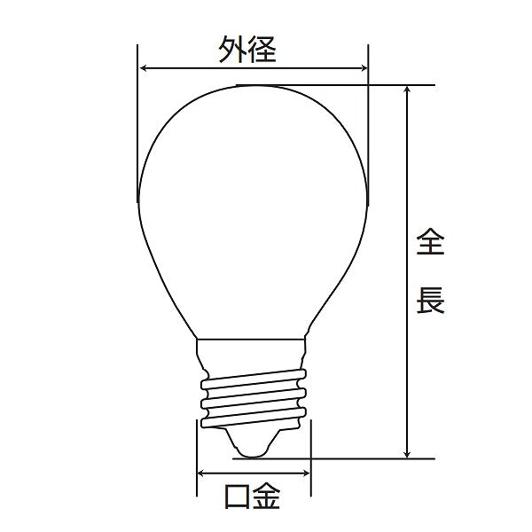 朝日電器（ELPA）　S形ミニ球タイプLED電球 E17　昼白色　【品番：LDA1N-G-E17-G450】