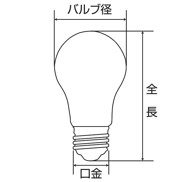 朝日電器（ELPA）　クリア電球 長寿命タイプ 40形 E26　クリア　【品番：L100V38W-C】