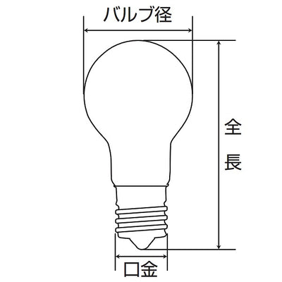 【在庫処分】朝日電器（ELPA）　長寿命ミニクリプトン球 60W形 E17 ホワイト 2個入　【品番：GKP-542LH（W）】