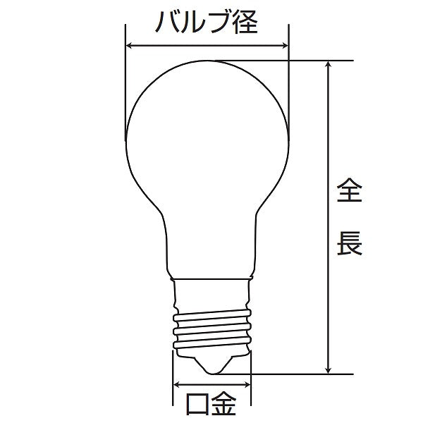 【在庫処分】朝日電器（ELPA）　長寿命ミニクリプトン球 60W形 E17 ホワイト 2個入　【品番：GKP-542LH（W）】