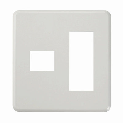 【メール便対応】朝日電器（ELPA）　エレガントプレート 大角形 4口用　ホワイト　【品番：PL-E13HN（W）】