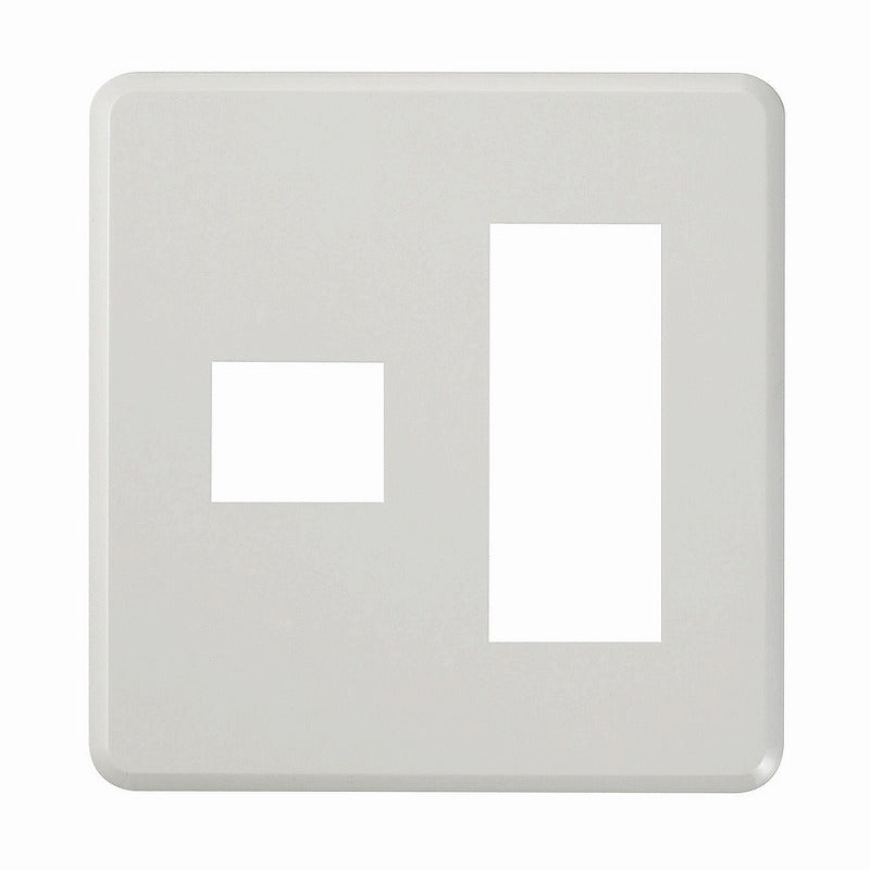 【メール便対応】朝日電器（ELPA）　エレガントプレート 大角形 4口用　ホワイト　【品番：PL-E13HN（W）】