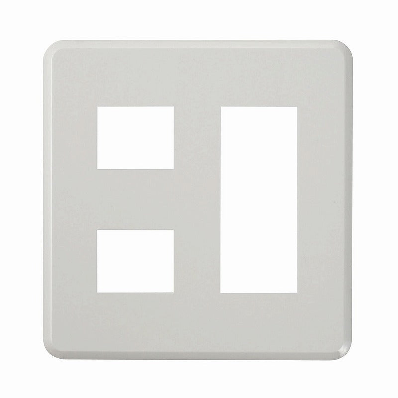 【メール便対応】朝日電器（ELPA）　エレガントプレート 大角形 5口用　ホワイト　【品番：PL-E23HN（W）】