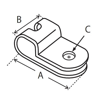 【メール便対応】朝日電器（ELPA）　鉄片サドル（中） ビス止めタイプ　【品番：PH-111NH】