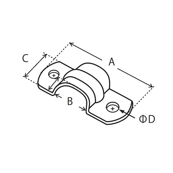 【在庫処分】【メール便対応】朝日電器（ELPA）　鉄サドル（中） ビス止めタイプ　【品番：PH-121NH】