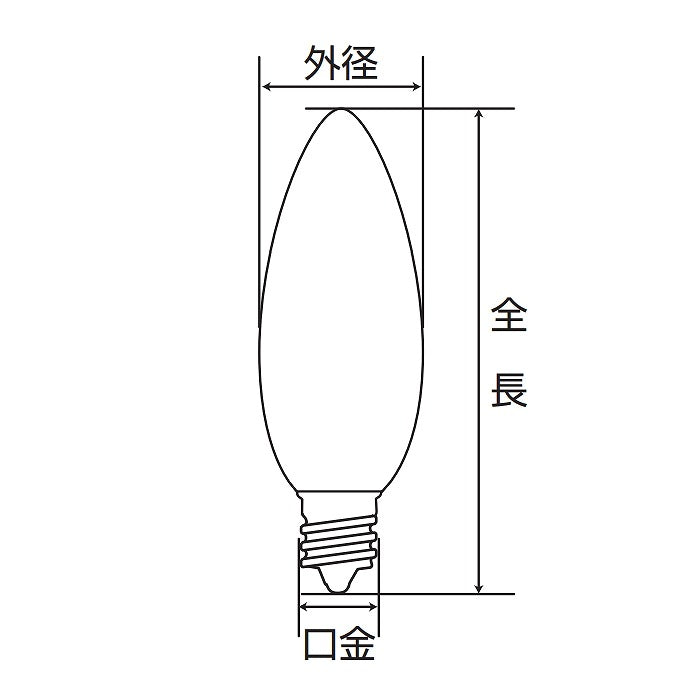 朝日電器（ELPA）　シャンデリアタイプLED装飾電球 E17　クリアイエロー　【品番：LDC1CY-G-E17-G330】