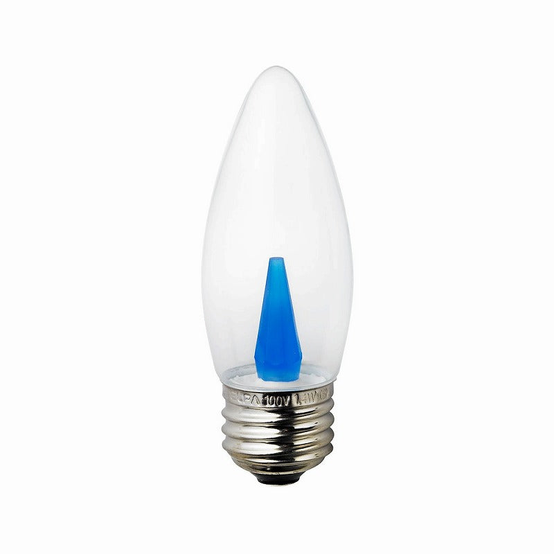朝日電器（ELPA）　シャンデリアタイプLED装飾電球 E26　クリアブルー　【品番：LDC1CB-G-G339】