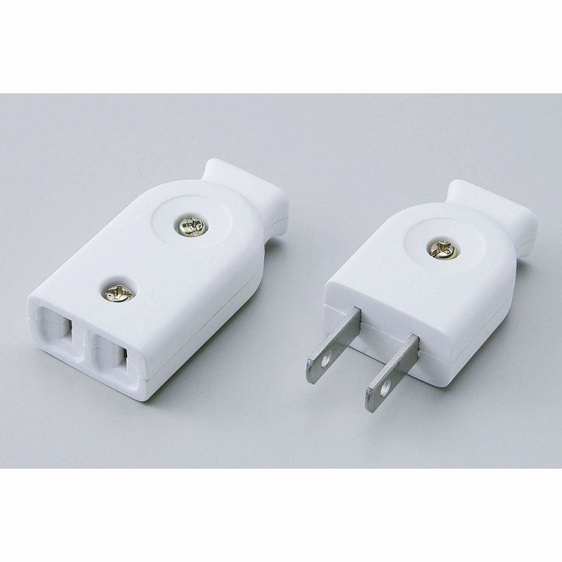 【メール便対応】朝日電器（ELPA）　平形コネクター　ホワイト　【品番：A-21H（W）】